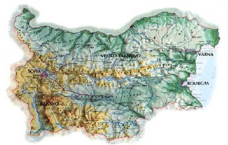 Картосхема 1. Територія Болгарії